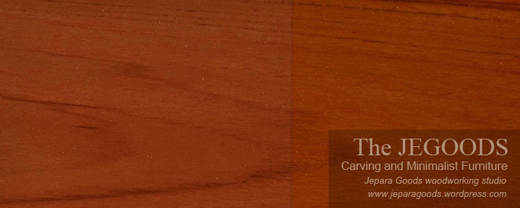 sample warna  finishing kayu  jati  cocoa brown teak jepara 
